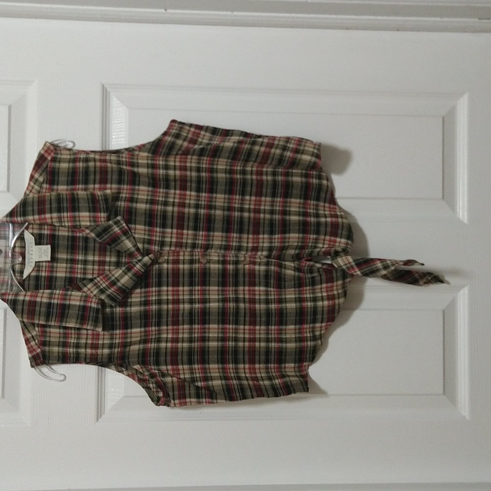 90 s Vintage Express brand, tie front, sleveless blouse.